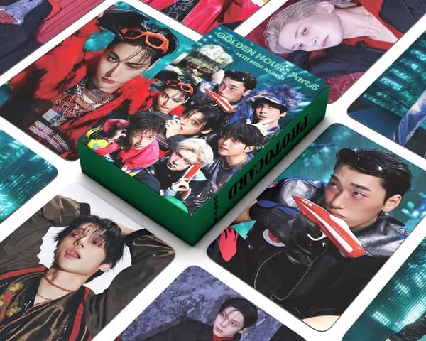 55шт/коробка ATEEZ Фотокарточки GOLDEN HOUR : Part.5 Карты kpop ATEEZ карточка ATEEZ Коллекционная