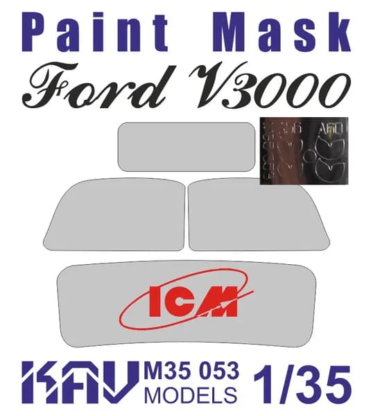 KAV models Окрасочная маска на остекление Ford 3000S Series (ICM), 1/35