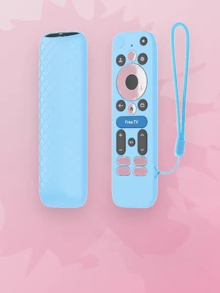 Силиконовый чехол для пульта onn.GoogleTV Box 4KPro с амортизацией ударов, антискользящая текстура, быстрый доступ, Сияющий синий