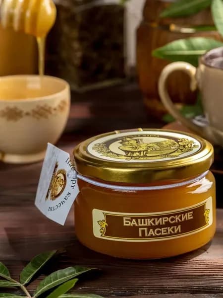 Мед цветочный, сбор 2025 года, БАШКИРСКИЕ ПАСЕКИ, 300 гр.