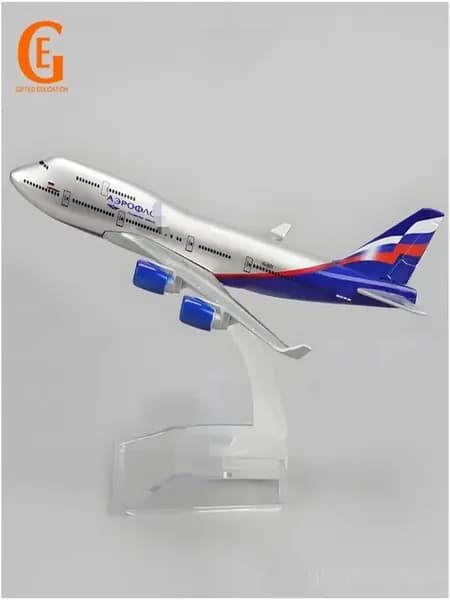 Модель Самолета Боинг 747 Аэрофлот С Подставкой, Aeroflot Boeing 747, Российская Авиация, Коллекция Для Любителей Авиации