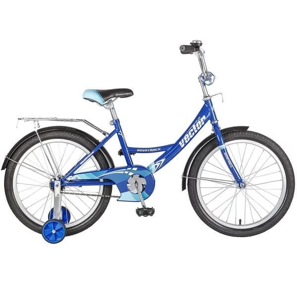 Велосипед NOVATRACK 20", Vector, синий, тормоз нож., крылья цвет., багажник хром.