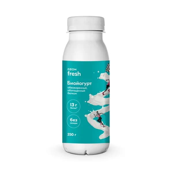 Биойогурт обезжиренный, обогащенный белком 0,1%, 250 г, Ozon fresh