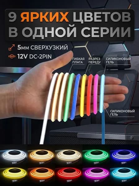Светодиодная лента 5 Вт, IP20, Нейтральный белый, 1 шт