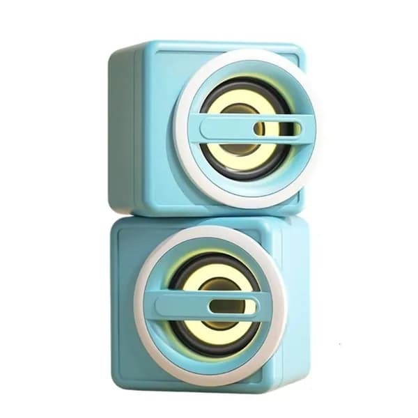 Двухканальные USB-колонки для ПК, Синий - Версия для освещения