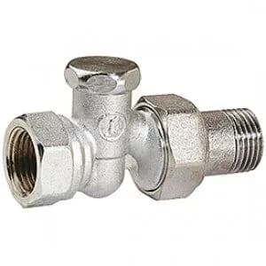 Запорно-регулирующий клапан  Giacomini R17Dx004 3/4" (ДУ 20) НР-ВР, прямой, отсечной  с отводом