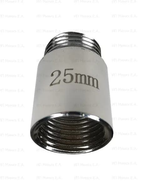 Удлинитель латунный 1/2" в/н, 25 мм, хром, сантехнический удлинитель