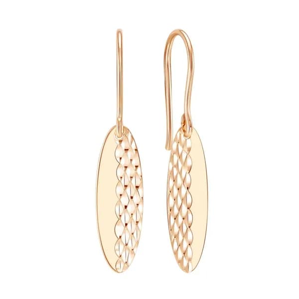 Серьги женские из красного золота 375 пробы 585GOLD