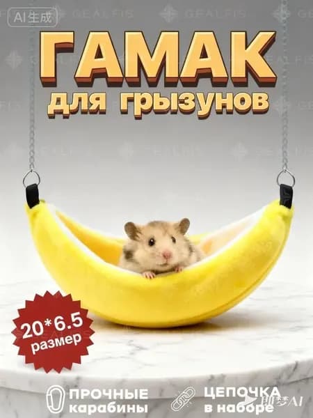 Гамак домик для крыс грызунов банан 20 см