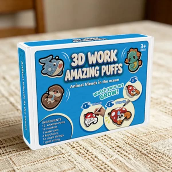 Детский набор для творчества из древесной массы с 3D-эффектом и раскрасками динозавров