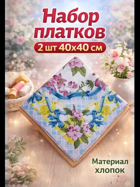Набор платков 2 шт 40х40 см