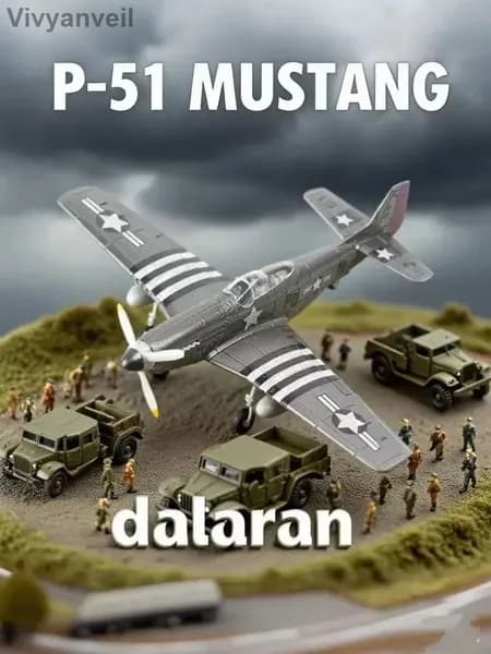 Самолет p-51 mustang(мустанг) 1/48 американская военная техника,Сборная модель без клея,пластиковая-Dalaran