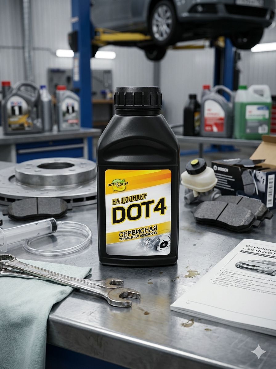 Тормозная жидкость Тосол синтез "Dot-4" 250гр.на доливку