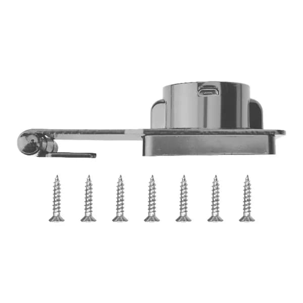 5" Замок для шкафа с отпечатками пальцев и ключом, Серебро