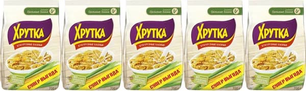 Хлопья Хрутка кукурузные обогащенные кальцием, комплект: 5 упаковок по 700 г