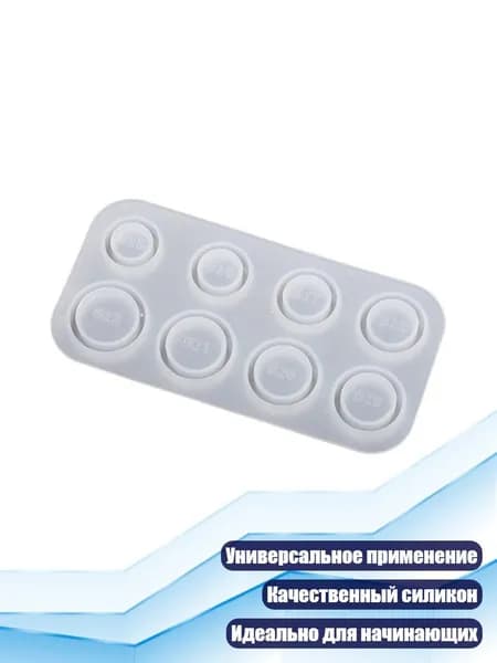 Силиконовая форма для колец из смолы, литьевая форма для создания колец, серег, подвесок, - лицо круглое