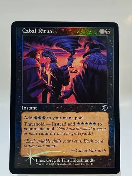 Магия сбора прокси-карт Высококачественные нефольговые Cabal Ritual TOR foil