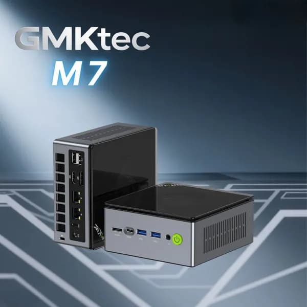 GMKtec Мини-ПК M7 (AMD Ryzen 7 PRO 6850H, RAM 16 ГБ, SSD 512 ГБ, AMD Radeon 680M, Windows 11 Pro), GMK M7 AMD 6850H DDR5+ 4800Mhz  16+500  NVME  Pcie 3.0, черный