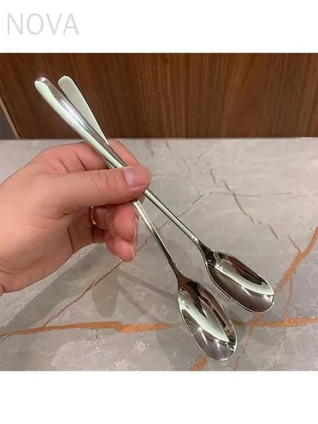 Ложка десертная ложка 1 предм. серебристый