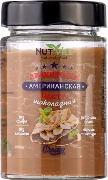 Паста арахисовая без сахара Натвилл американская шоколадная Перкина Е.А. ИП с/б, 180 г