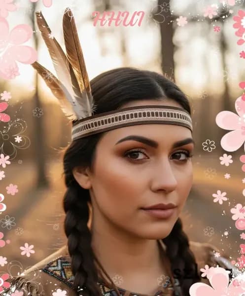 Премиум головной убор индейца с перьями