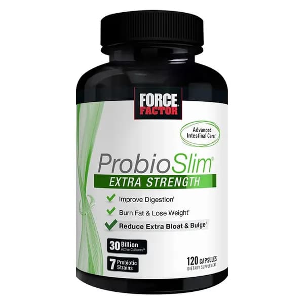 Пробиотики ProbioSlim, 30 миллиардов КОЕ, сжигают жир, способствуют снижению веса и улучшают пищеварение, 120 капсул.