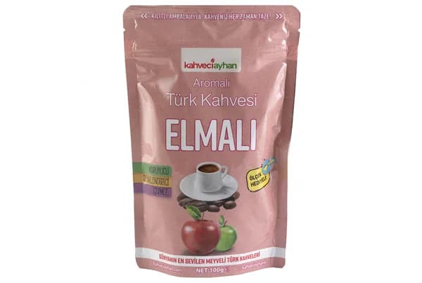 KAHVECI AYHAN Кофе со вкусом яблока 100 гр (ELMALI TURK KAHVESI)