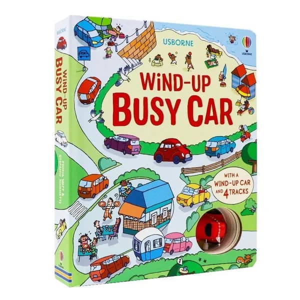 Печатная книга Usborne wind up bus train