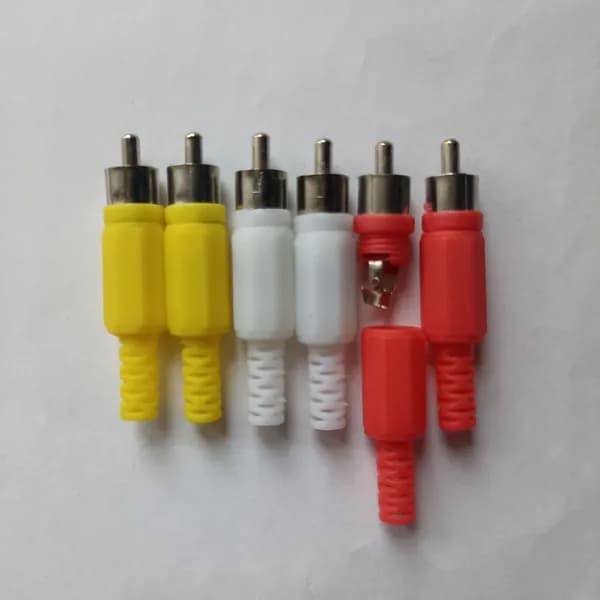 Разъем RCA(тюльпан) папа 6шт