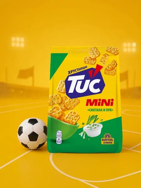 Снек TUC со вкусом сметаны и лука, 110 г