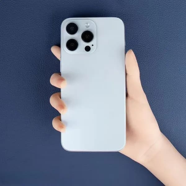 Белый титан муляж iPhone 15 Pro (черный экран)