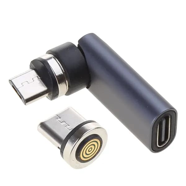 Магнитный адаптер для телефона с поддержкой Micro USB и Type C зарядки передачи данных