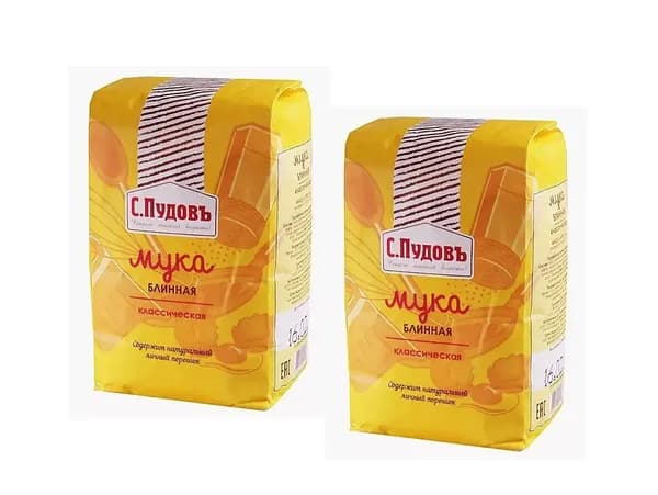 Мука блинная С.Пудовъ классическая, 1 кг 2шт.