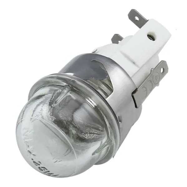 Лампа для микроволновой печи 25W 110/250V термостойкая до 500 , - Круглая головка мощностью 25 Вт