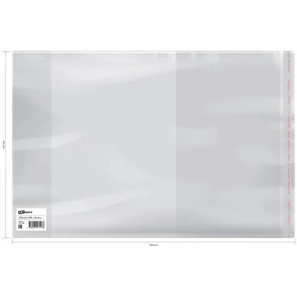 Обложка 243*400 мм 80 мкм с липким слоем 1 штука 243.80 "Art Space"