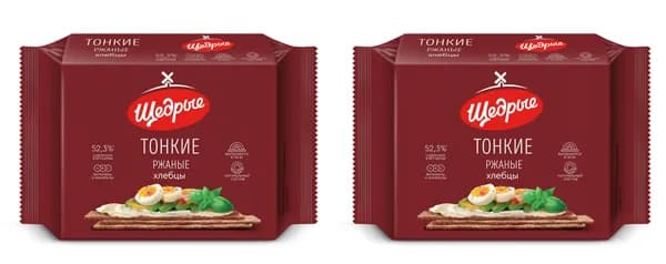 Щедрые Хлебцы хрустящие, тонкие, ржаные, 170 г, 2 шт