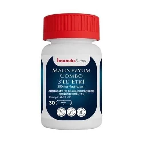 muneks Farma Magnezyum Combo 3 в 1, 30 таблеток дополнение перед тренировкой