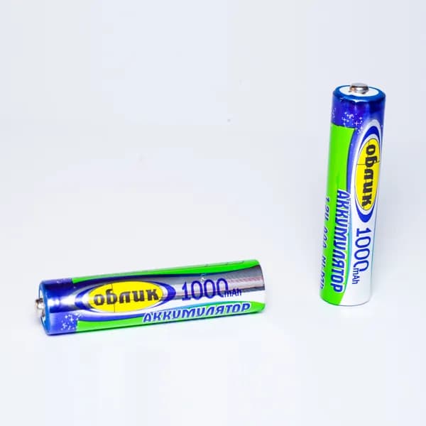 Аккумуляторная батарейка AAA 1000 mAh, 2 шт.