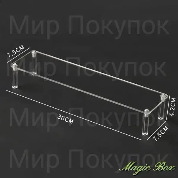 Прозрачный акриловый органайзер для коллекций и косметики 1-5 уровней