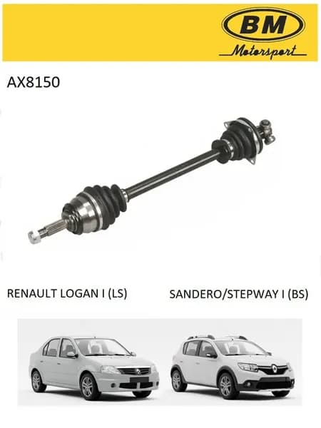 Привод левый короткий RENAULT LOGAN I SANDERO STEPWAY I