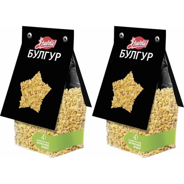 Крупа булгур Bravolli 350 г, набор: 2 штуки