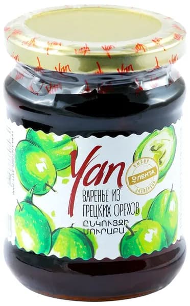 Варенье YAN из грецких орехов /стекло/ 300г