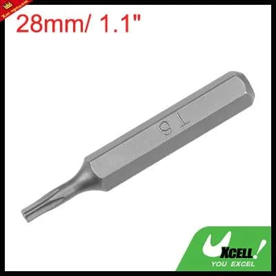 Биты Torx UXcell T6 (5/32 дюйма, 28мм) для шуруповерта, набор инструментов