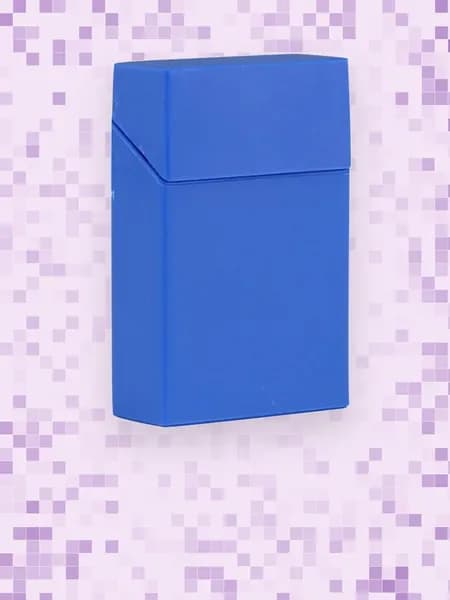 Пластиковый портативный футляр для сигарет, Синий