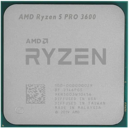 Процессор AMD Ryzen 5 PRO 3600 OEM (100-000000029) - AM4, 6 x 3.6 ГГц, L2 - 3 МБ, L3 - 32 МБ, 2хDDR4-3200 МГц, TDP 65 Вт