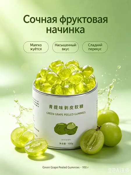 Бестселлер из мягких конфет с виноградным и фруктовоцедровым ароматом