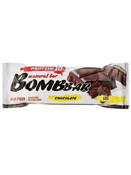 Bombbar Батончик неглазированный со вкусом "Двойной шоколад" 60г