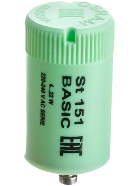 Стартер ST 151 BASIC OSRAM (25) смол. 4...22W, 220-240V AC, Артикул: 4008321364920.