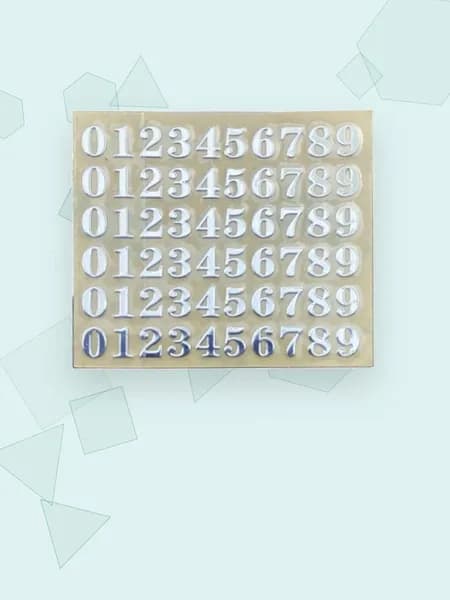 Наклейки металлизированные с блестками, буквы A-Z, - 12