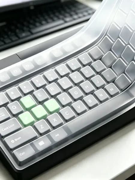 GJX Универсальный прозрачный силиконовый чехол для клавиатуры, 108 клавиш, защита от воды и пыли.